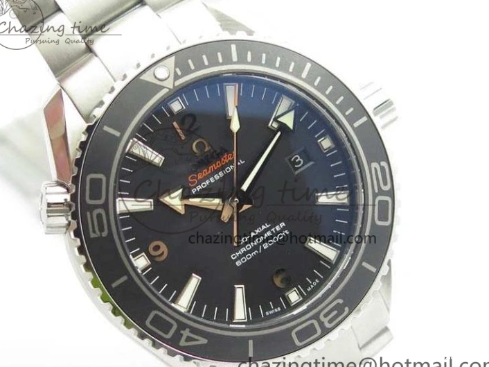 0710 Breathable Planet Ocean Pro Ceramic Bezel 45mm OMF 1:1 Best Edition On SS Bracelet A8500 (Black Balance Wheel) 8140